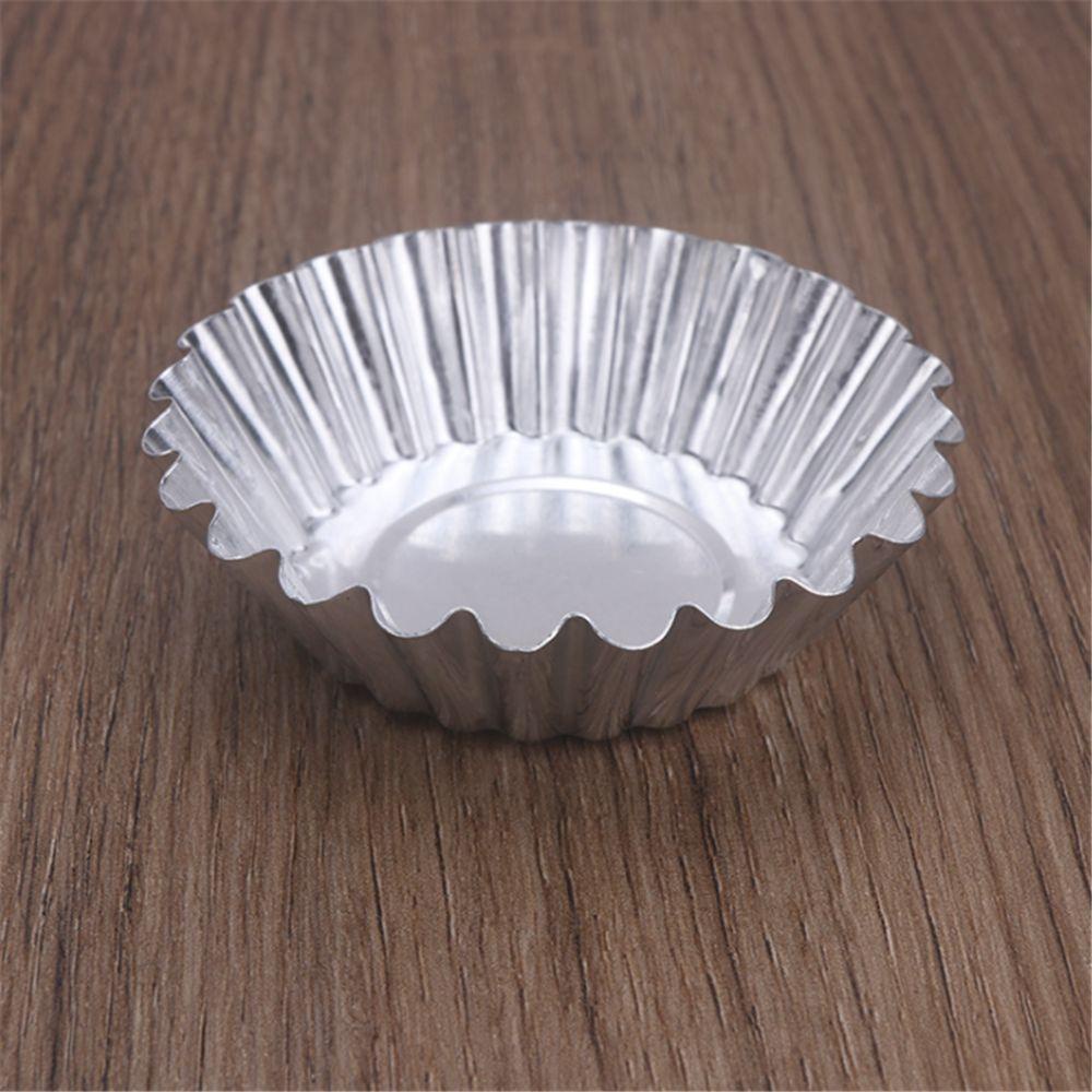 Suyo 10Pcs Cetakan Egg Tart / Pastry / Puding Bahan Aluminum Foil Reusable