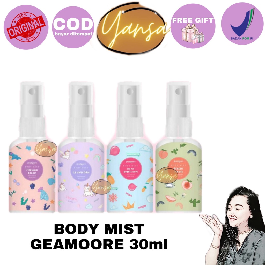 Geamoore Body mist 30ml Original BPOM