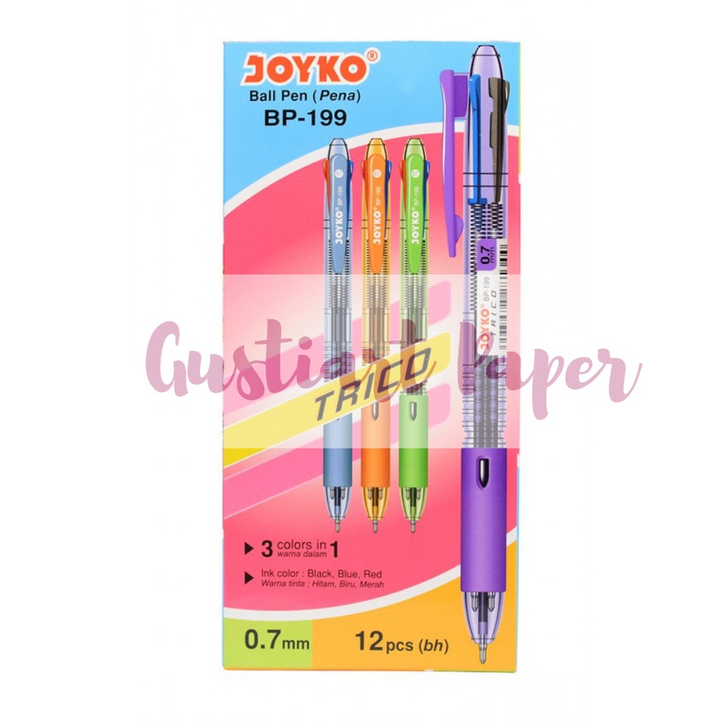

Pulpen 3 Warna BP-199 Trico Joyko Murah