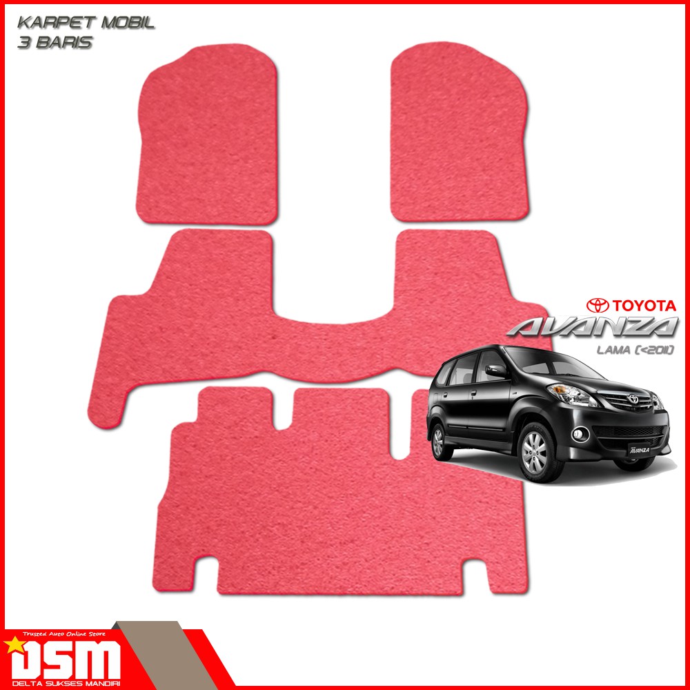 Karpet Mobil Toyota Avanza Lama (&lt;2011) - 3 Baris / Karpet Mie Avanza / DSM / Karmob