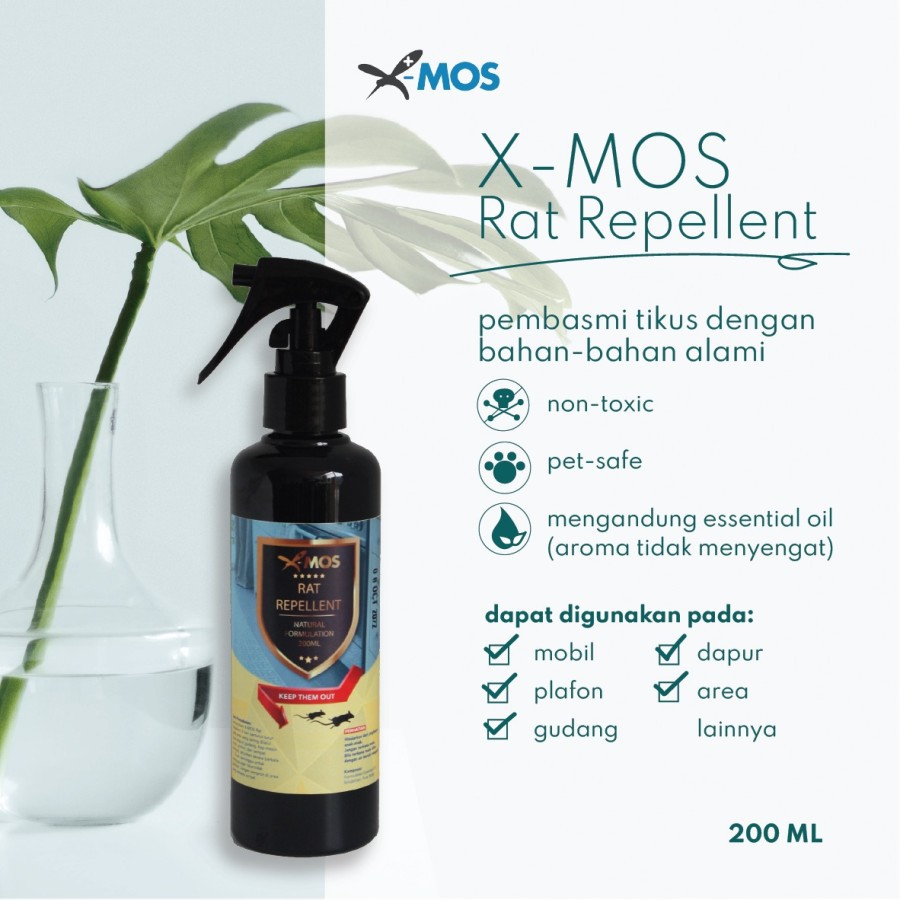 X-MOS Rat Repellent 200ML Spray Pengusir Tikus Mobil / Rumah