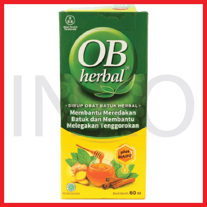 

OB HERBAL SIRUP OBAT BATUK HERBAL PLUS MADU 60ML