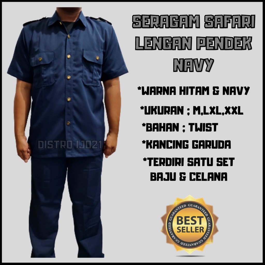 SAFARI PENDEK NAVY SAFARI SUPIR SETELAN SAFARI PENDEK NAVY SERAGAM SAFARI LENGAN PENDEK SAFARI MURAH SAFARI SATPAM SERAGAM SAFARI SECURITY