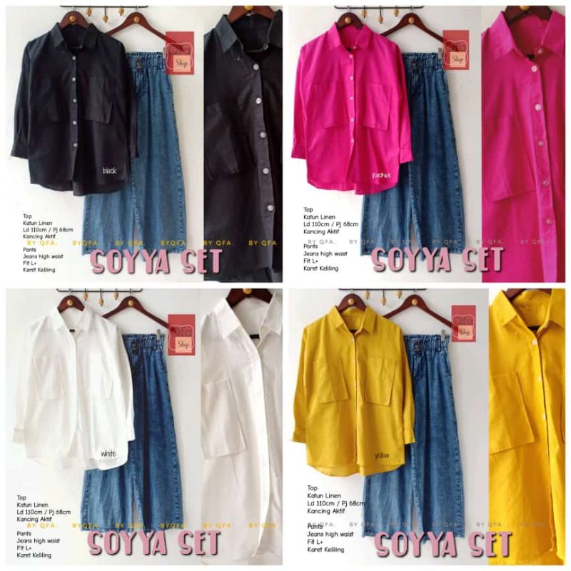 SOYYA SET / SETELAN WANITA KULOT / SETELAN MUSLIN / HIJAB OUTFIT/  SETELAN JUMBO / SETELAN OVERSIZE 