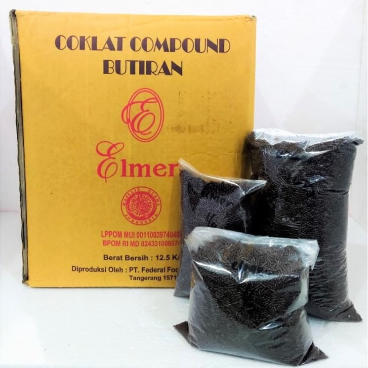 

Elmer Meises Coklat 1kg Meses Chocolate Compound Butiran