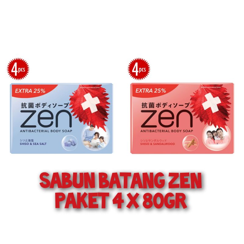 ZEN Sabun Batang Paket isi 4 x 70gr