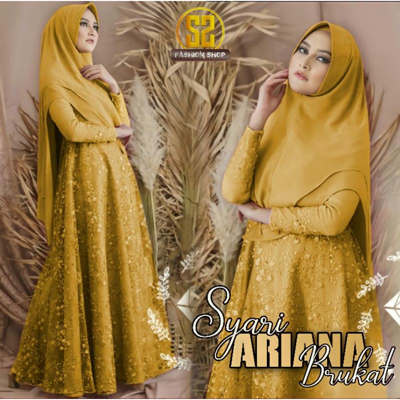 Baju Gamis Wanita Remaja Terbaru 2022 Model Kekinian Bhan Brukat Modern Pesta Kondangan Mewah Terbar