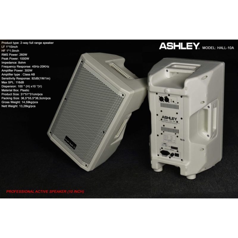 Speaker Aktif Ashley Hall 10A Original 10 inch