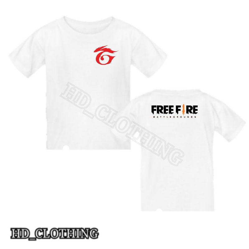 kaos anak 1-10 tahun motif free fire