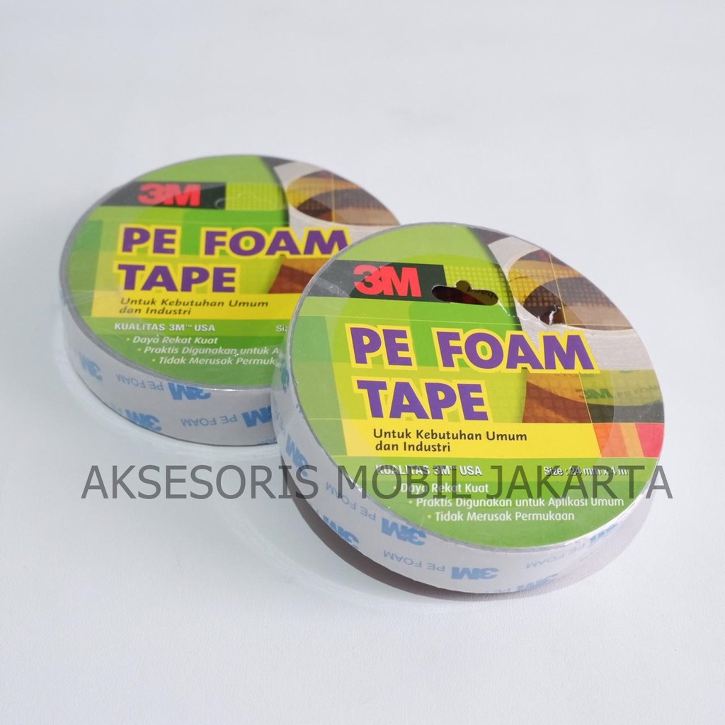 

LEM PEREKAT DOUBLE TAPE 3M PE FOAM - LEM BOLAK BALIK 3M PE FOAM PUTIH ORIGINAL AKSMOBILJKT