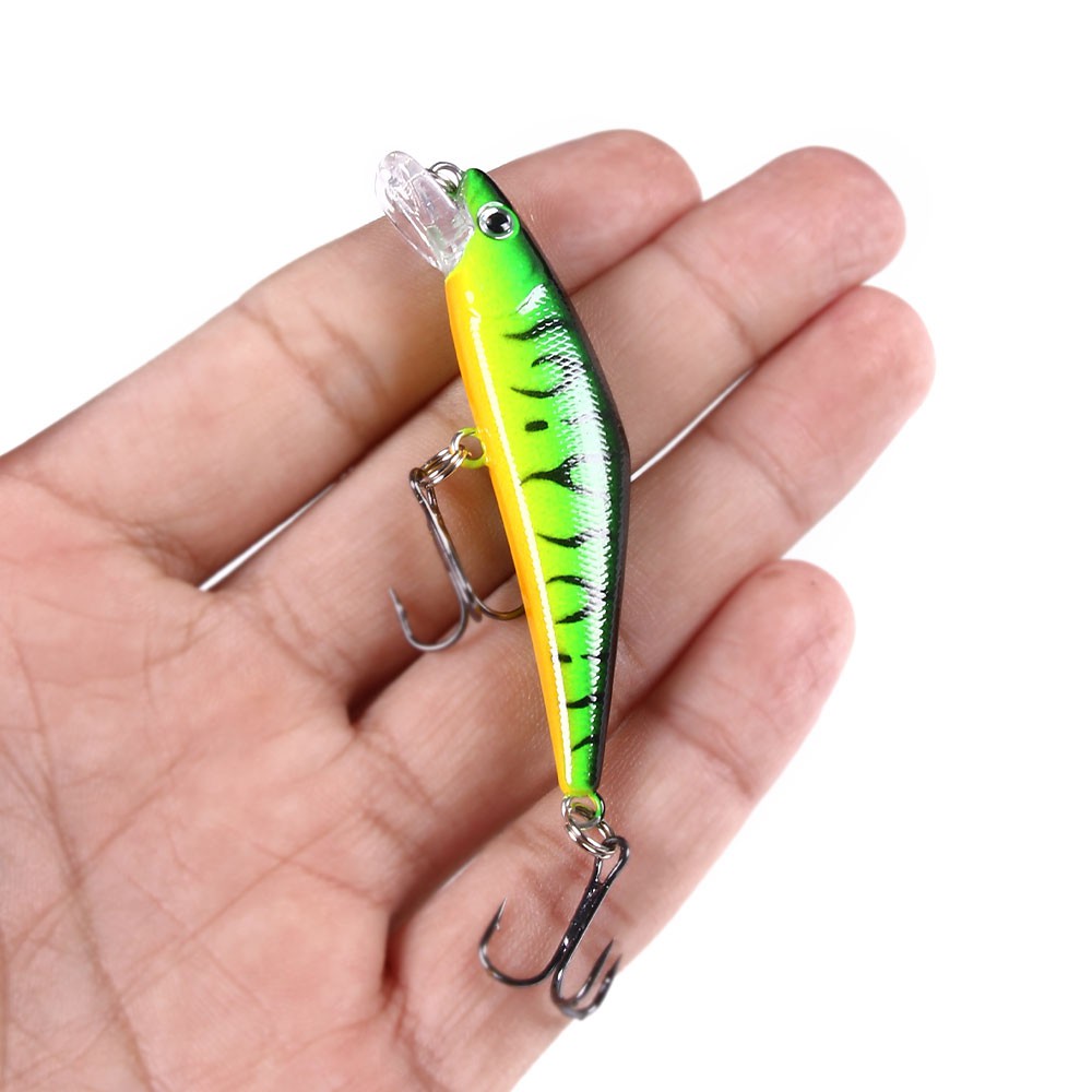 HENGJIA 10pcs 6.8cm/5.2g Minnow Umpan Pancing Sinking Bass Bait Casting Fishing Lure Ikan Tackle