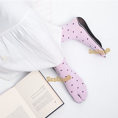 KAOS KAKI NILON PREMIUM JEMPOL WANITA MUSLIMAH MOTIF POLKADOT