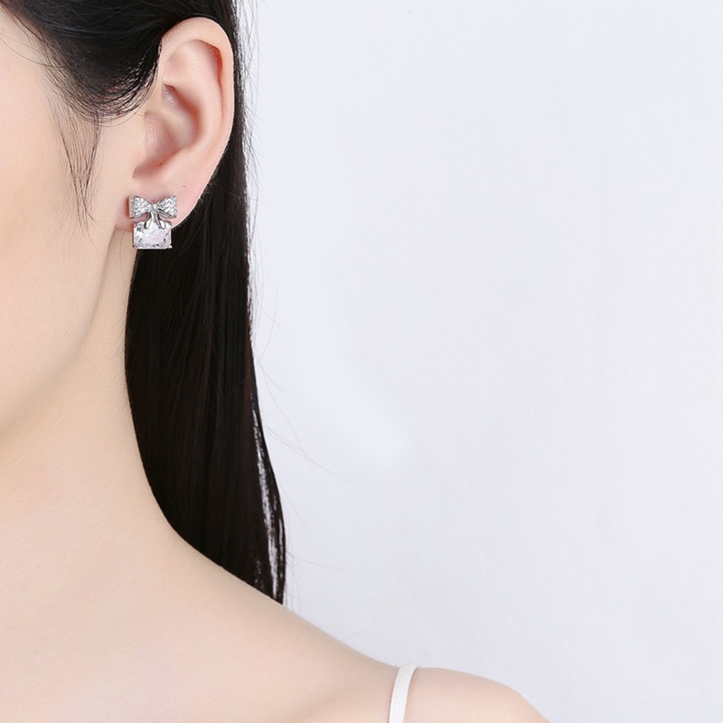 Anting Stud 925 Sterling Silver Hypoallergenic Bentuk Pita Untuk Wanita