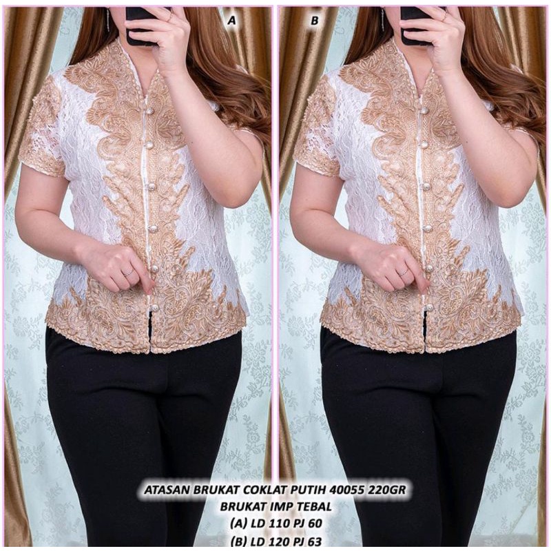 Atasan brokat import blus import.