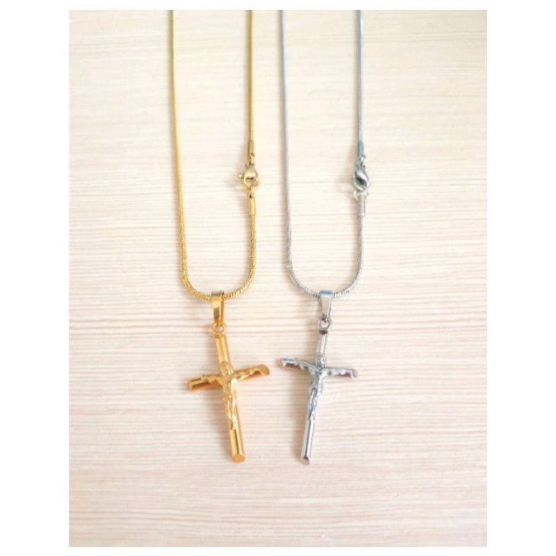 kalung salib titanium pria | kalung salib titanium wanita