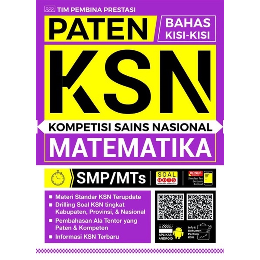 Paten Bahas Kisi-Kisi KSN Matematika, Fisika, Biologi & IPS SMP Kelas 7, 8, 9-Matematika