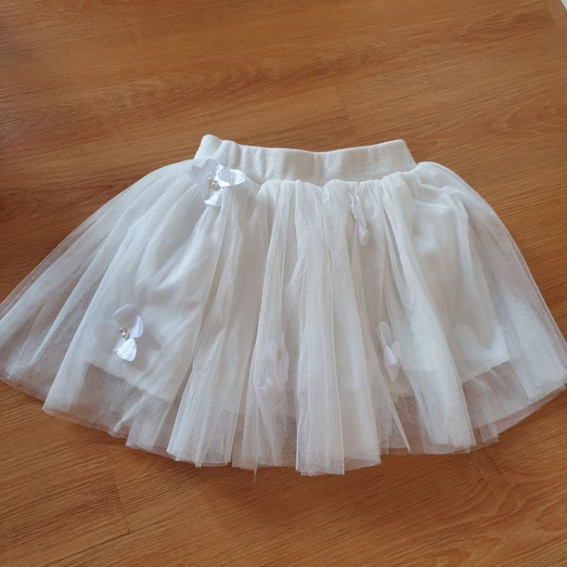 Rok Tutu Anak perempuan import white skirt