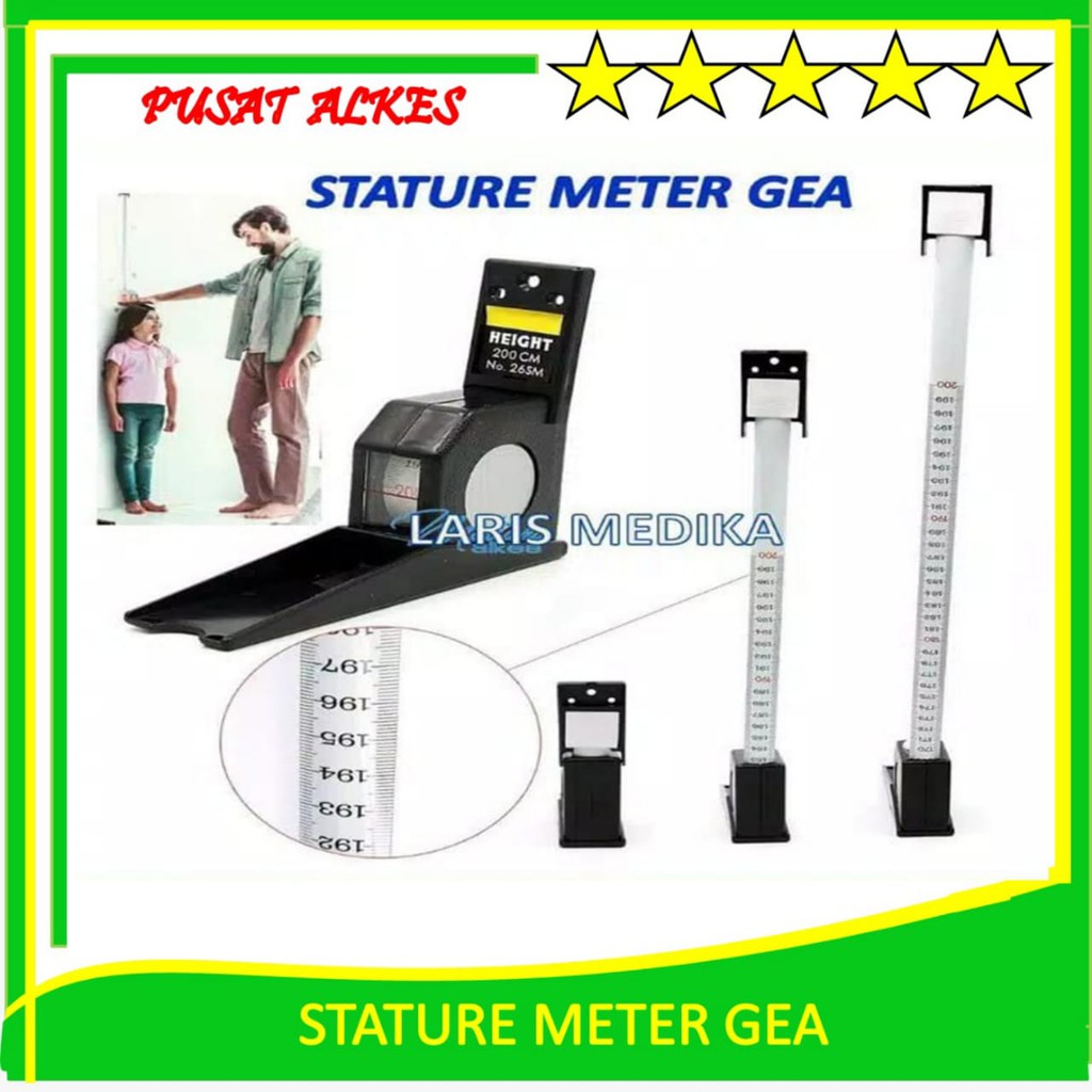 Jual ALAT PENGUKUR TINGGI BADAN GEA 2 METER / STATURE METER GEA 2 METER ...