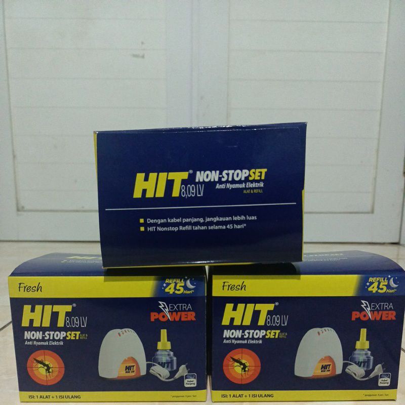 HIT ELECTRIC NON STOP SET ALAT ELEKTRIK PLUS REFFIL(PROMO EXTRA POWER FRESH)anti nyamuk