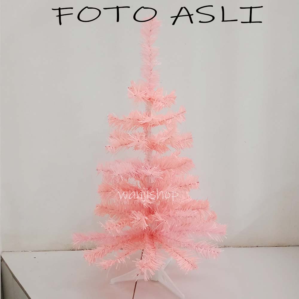 Pohon Natal 60 cm Peach Aksesoris Dekorasi Hiasan Gantungan Christmas