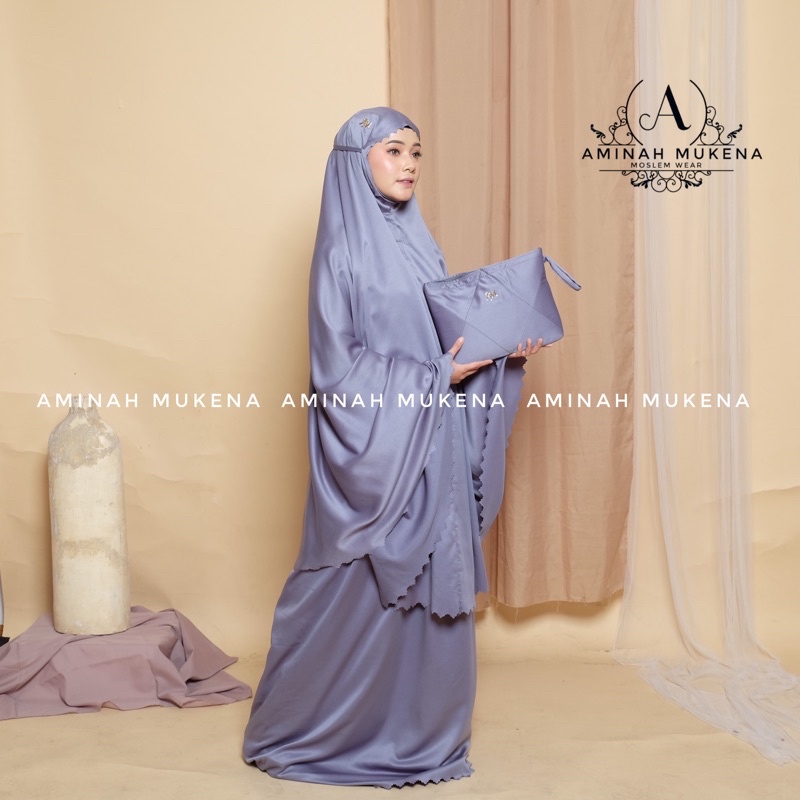 Mukena Dewasa Silky Traveling Daily Aminah Lasercut