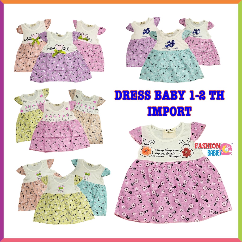 ❤ FashionBabies ❤ DRESS BABY IMPORT ANAK PEREMPUAN / ROK BAYI KATUN IMPORT