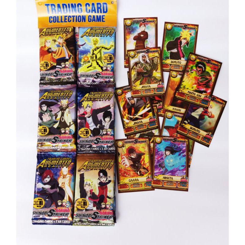 Trading Card Naruto Boruto Shinobi 1pak isi 10 kartu koleksi anak murah meriah