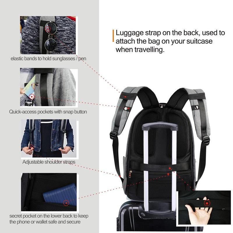 Tigernu T-B3213 USB Port Tas Ransel Laptop 16 inch Punggung Backpack