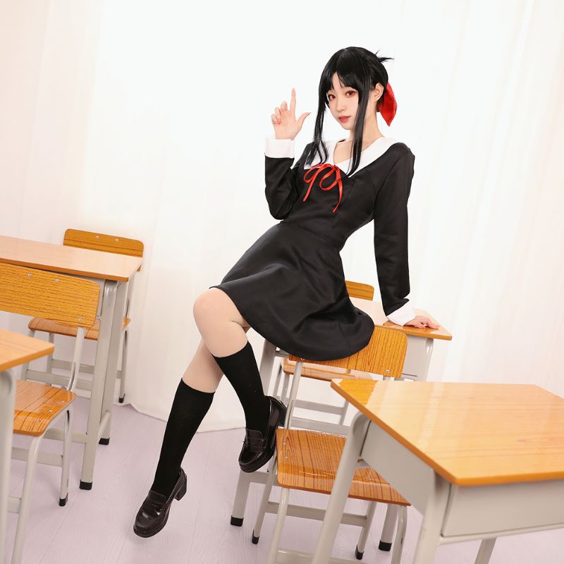 RENTAL SEWA SET KOSTUM COSPLAY KAGUYA SHINOMIYA ANIME LOVE IS WAR HQ TAOBAO IMPORT