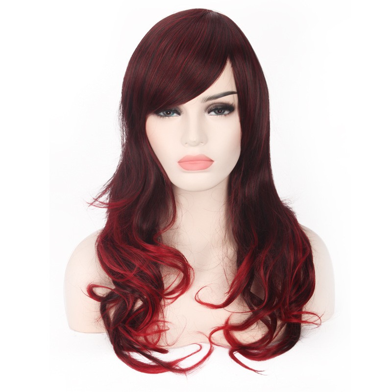 LOL-04 wig rambut palsu lolita cosplay harajuku daily two tone