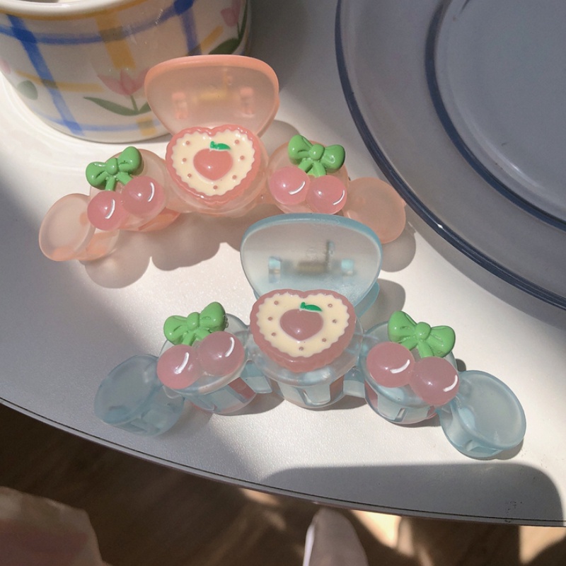 2022 Jepit Rambut Bentuk Buah Cherrypeach Gaya Korea Untuk Wanita