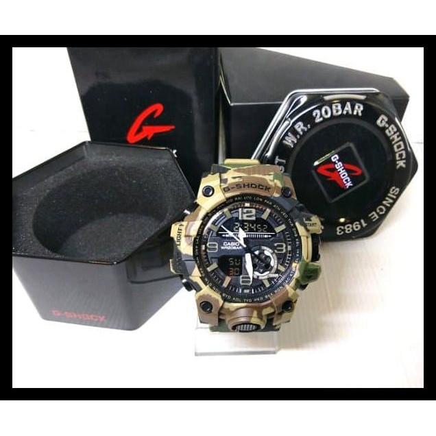 Promo Jam Tangan Pria G-Shock Gwg Loreng Army Double Time Water