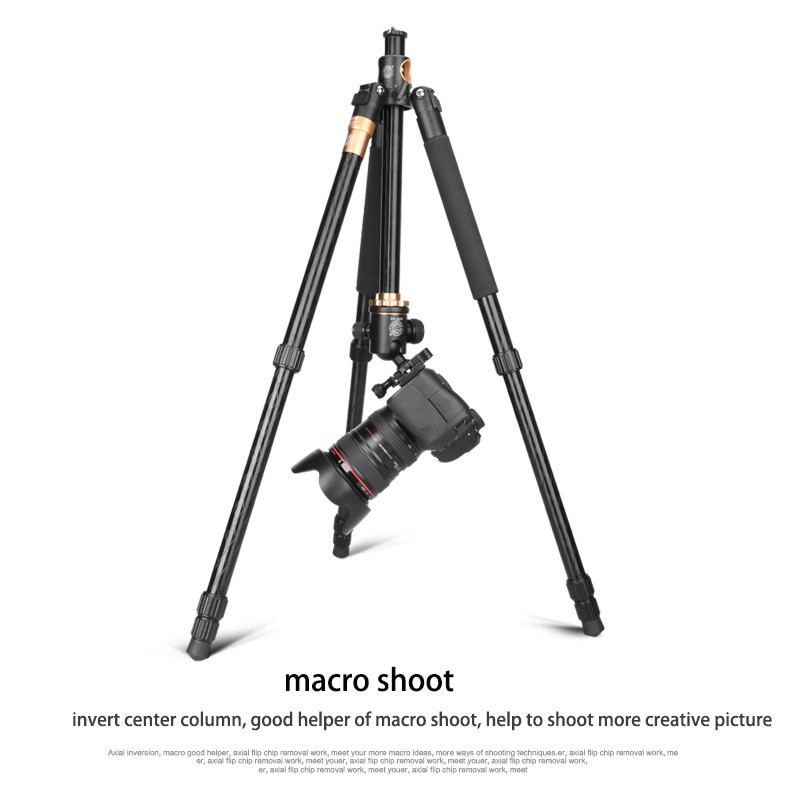 QZSD Multifunction Professional DSLR Horizontal Center Tripod + Monopod - Q999H - Black