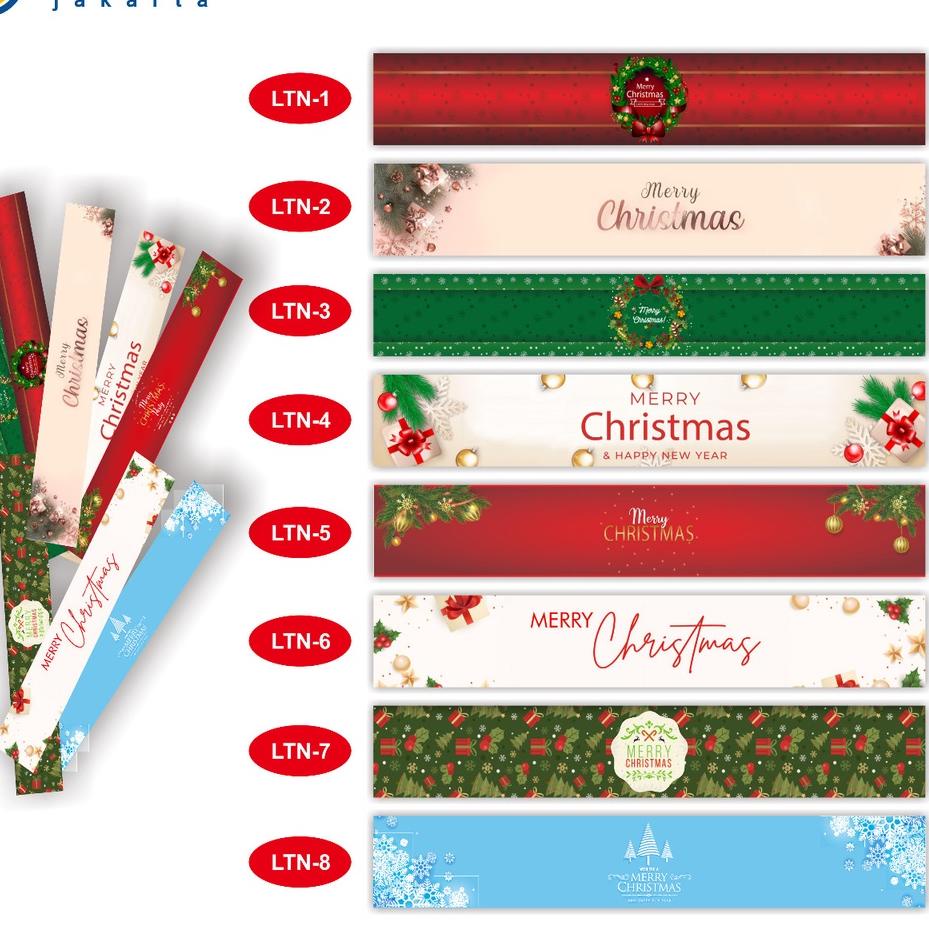 

BISA COD ✔️Label Toples Kue Natal 30x5 cm isi 50 pcs Paper Belt Christmas Label Hampers|SQ6