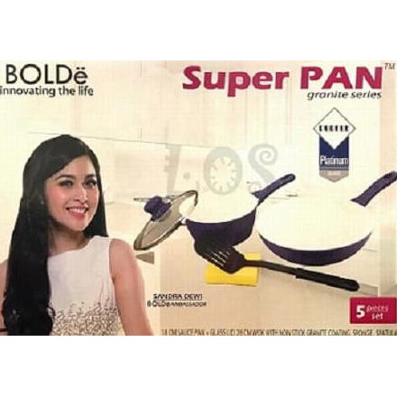 Panci Set Terlaris Bolde Superpan Ungu Ceramic Pan Laurusmart