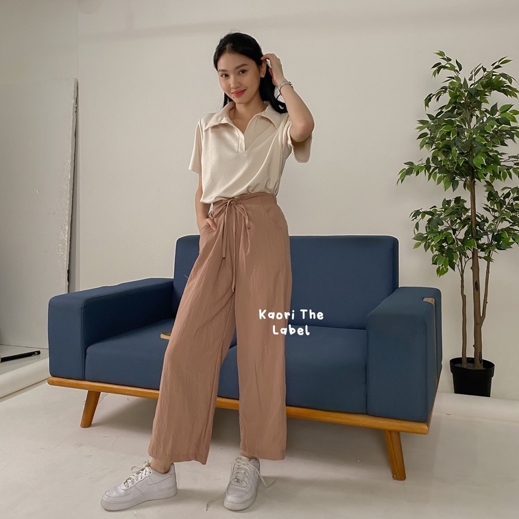 Jose Linen Pants - Celana Cullote Wanita - Celana High Waist - Celana Kantor Panjang - Celana Korea Wanita - Celana Formal / Casual