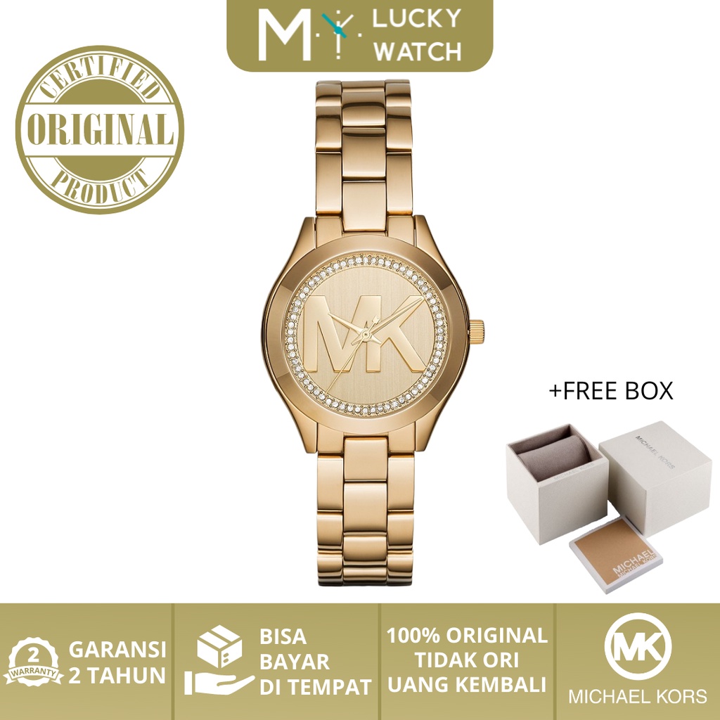 [ GARANSI 2THN - ORI  ] JAM TANGAN WANITA MK3477