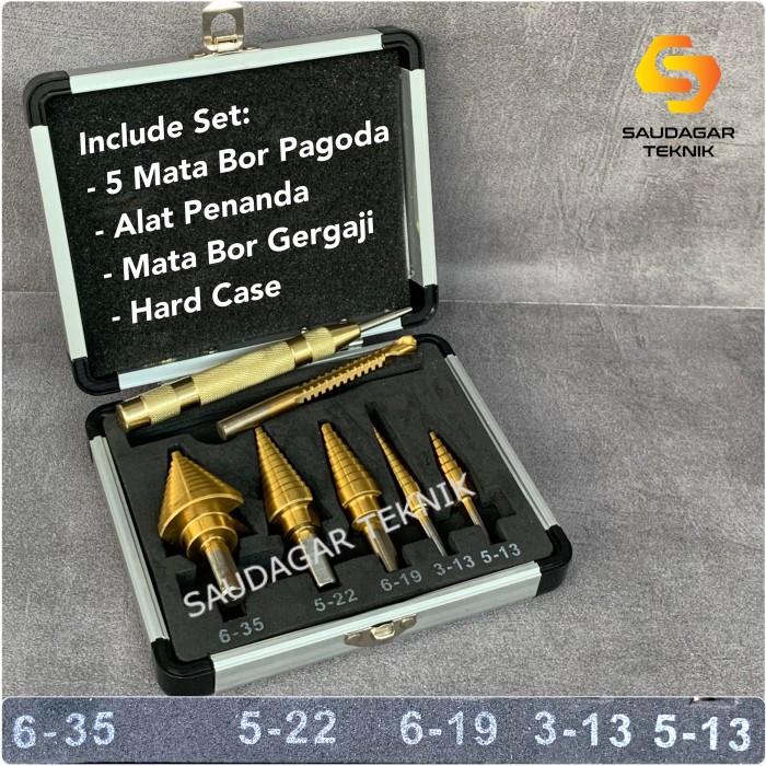 Mata Mata Bor Pagoda Set Step Drill Set Titanium