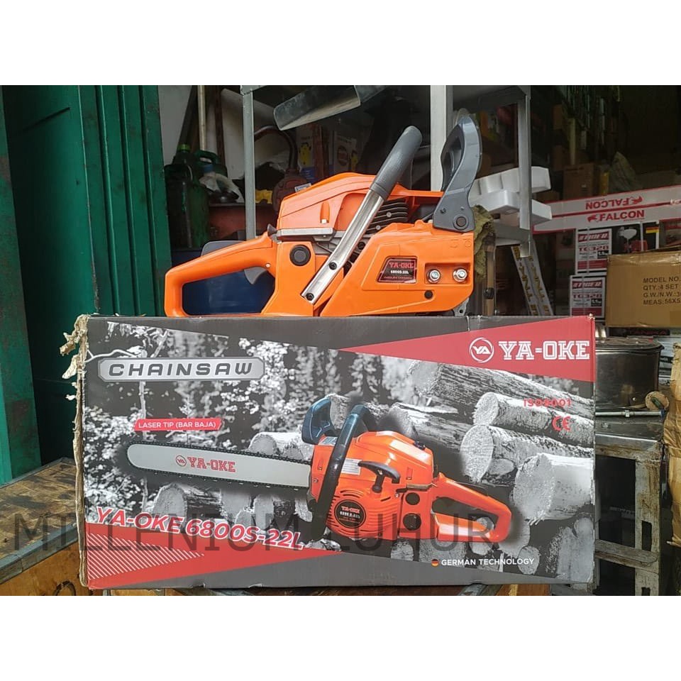 Gergaji kayu/ Chainsaw/ Sinso Ya Oke 6800 22 inch bar baja