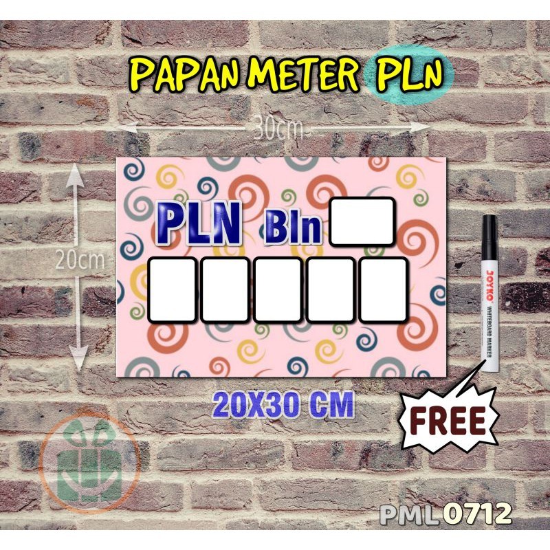 

SBC Papan Meter Listrik PLN PAM motif Unik - Pastel 12