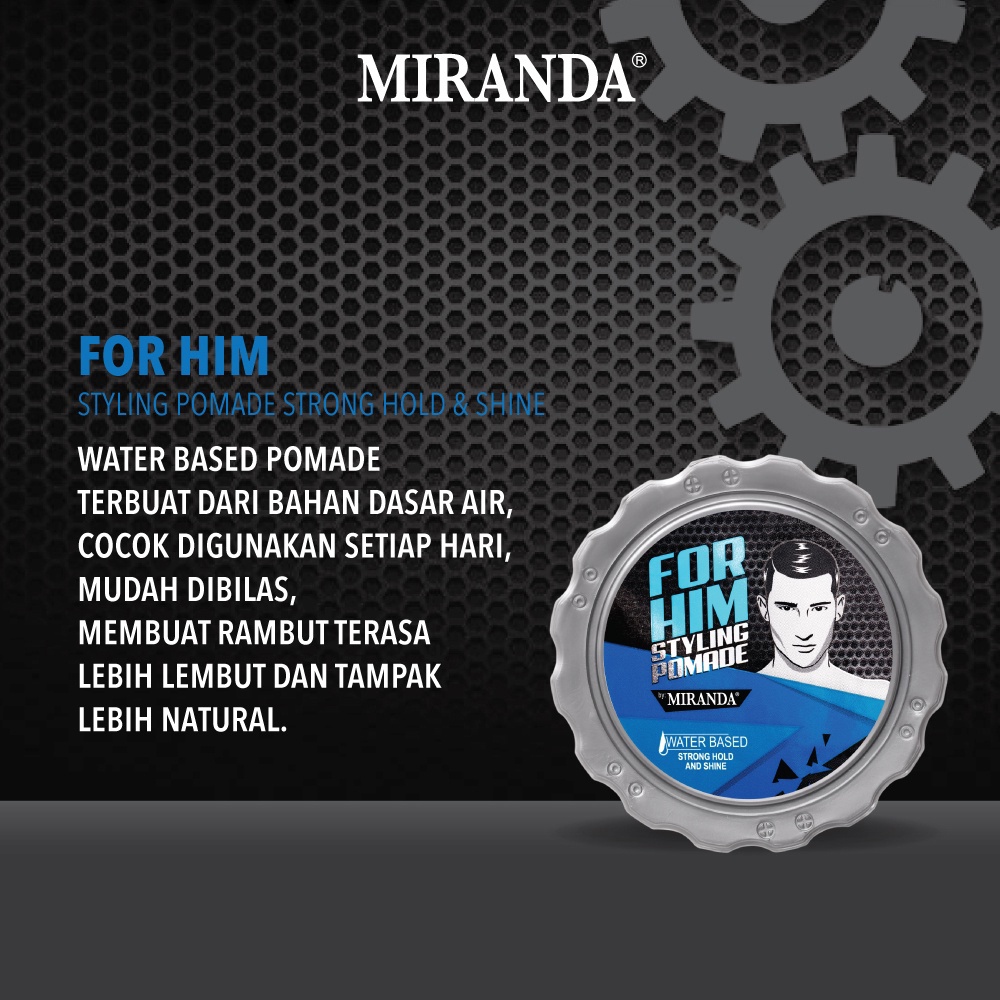 Miranda Pomade Water Based - For Him Styling Pomade Miranda 100gr