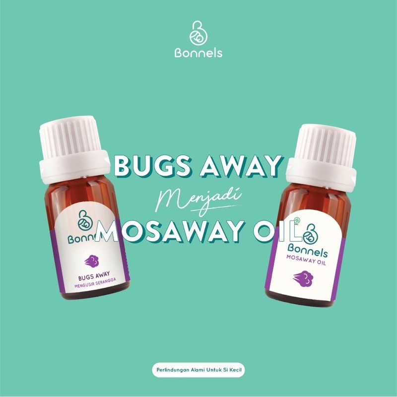 BONNELS MOSAWAY BUGS AWAY Essential Oil - Anti Nyamuk Tidur Nyenyak &amp; Aroma Therapy 100% Alami ASLI