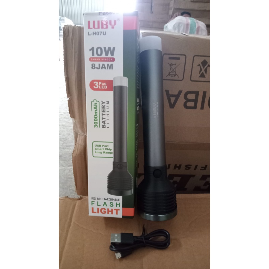 Luby LED Rechargeable Flash Light L-H07U Senter