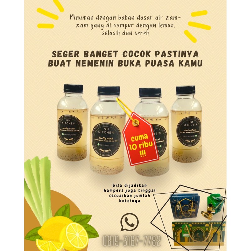 

minuman sehat dengan bahan utama air zam-zam
