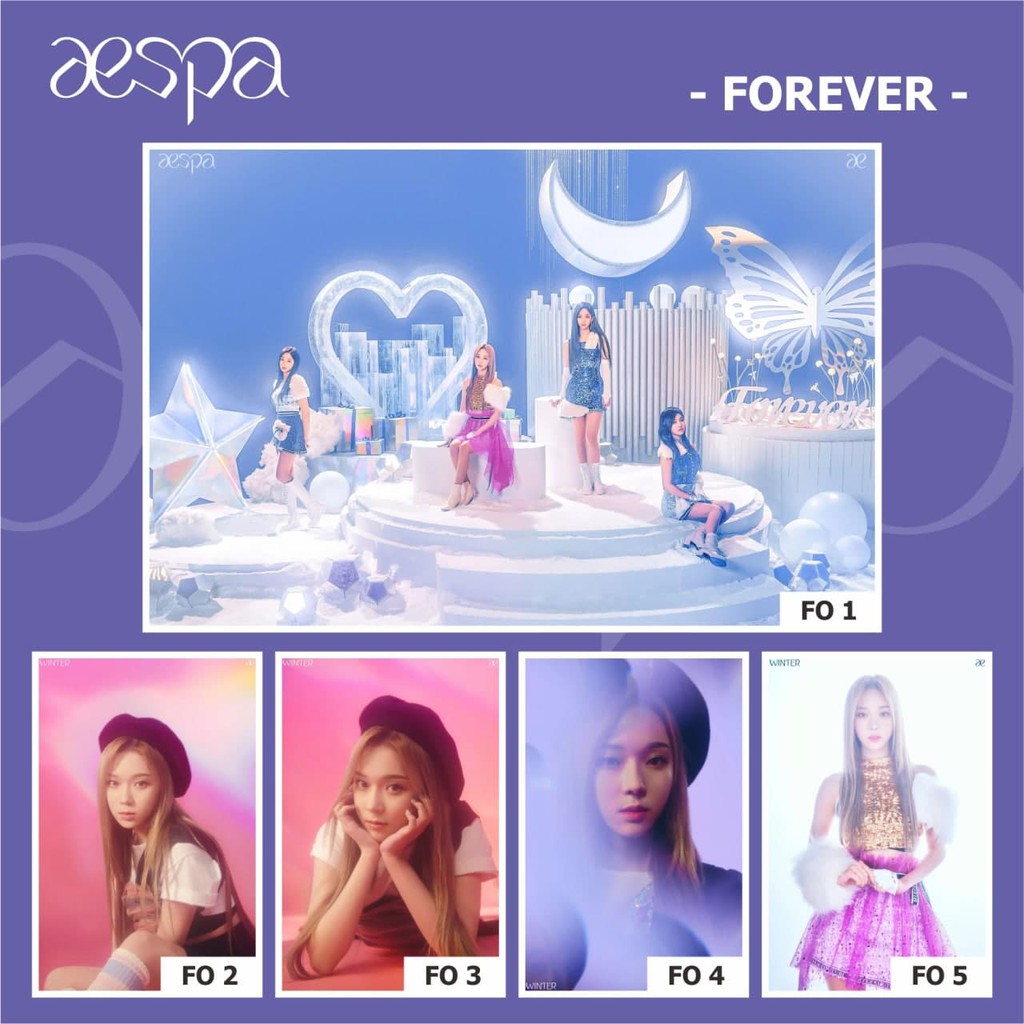 POSTER KPOP AESPA FOREVER KARINA NINGNING WINTER GISELLE