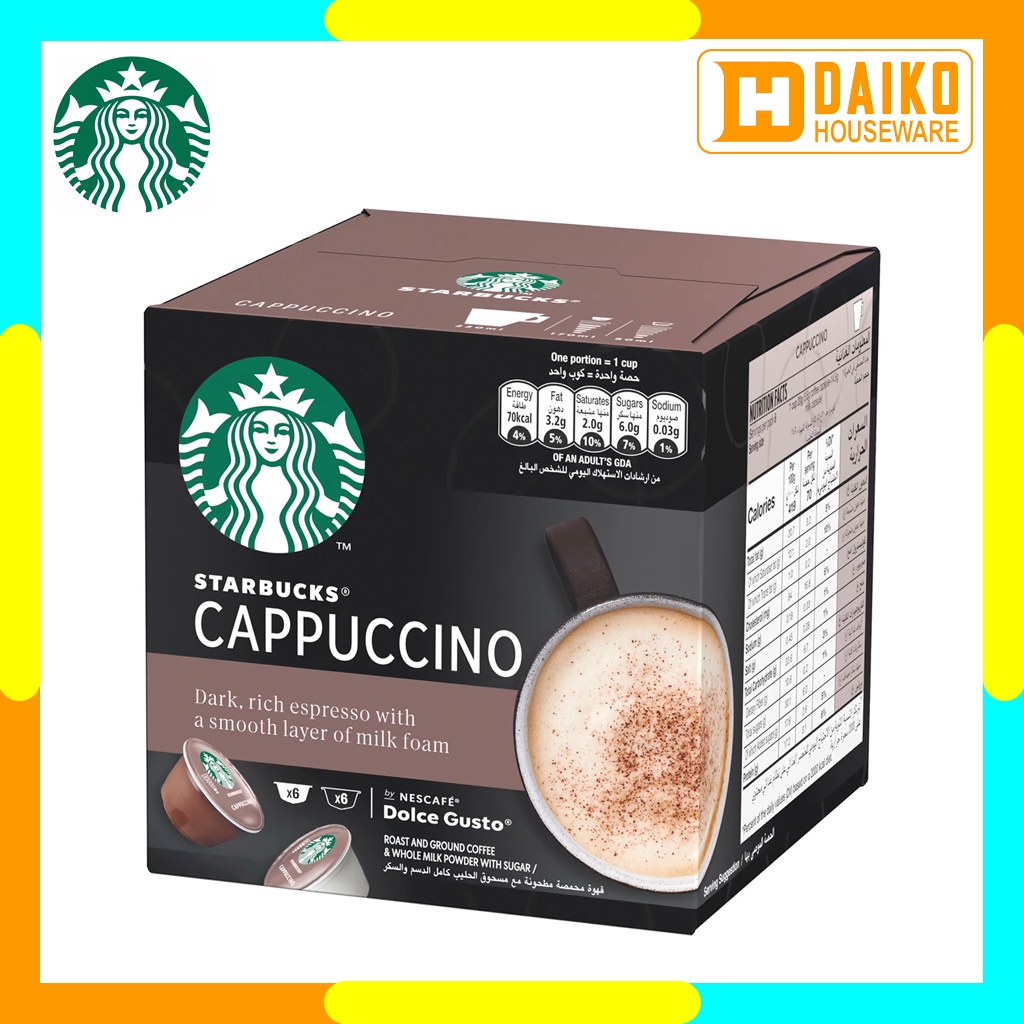 Starbucks Capsule Nescafe Dolce Gusto NDG Cappuccino 1 Box Original Nestle