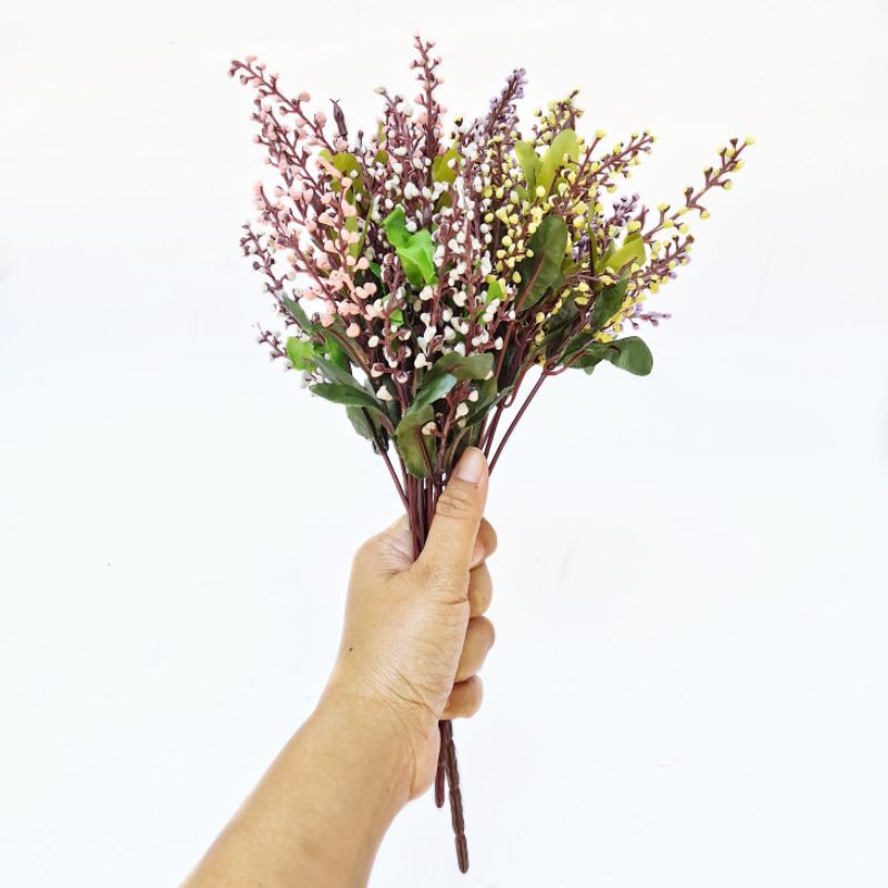 AF16 Bunga Putik Artificial Tanaman Hias Plastik Unik Cantik Dekorasi Rumah Properti Foto