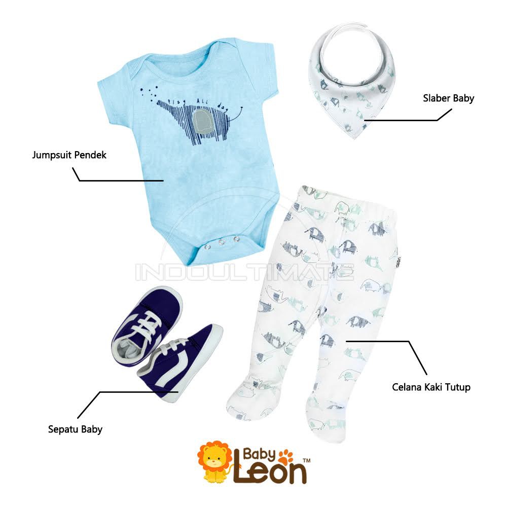 5in1 BABY LEON Set Kado Lahiran Bayi Baby Hampers Lahiran HPR-01 Bayi Perlengkapan Bayi Baby Gift