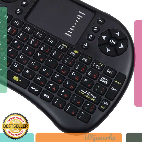 Taffware Air Mouse Wireless Mini Keyboard RGB 2.4GHz Touch Pad - I8 KLP11