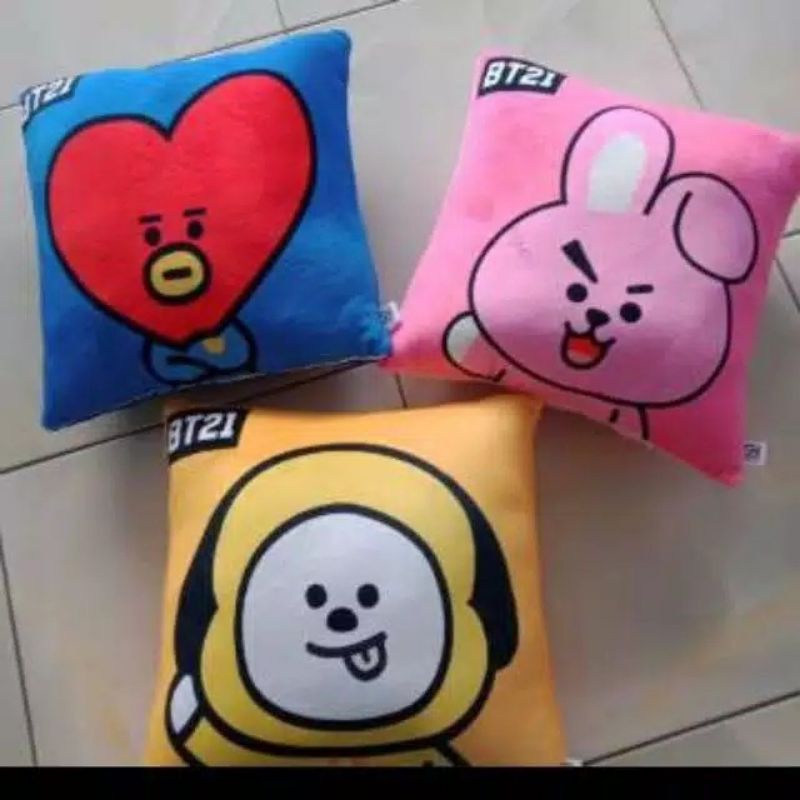 Bantal Boneka BTS TINY TAN BT21 Unofficial